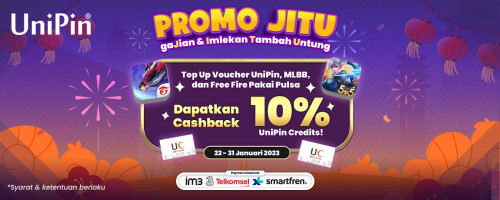 JITU (Gajian & Imlekan Tambah Untung) - Top Up di UniPin Pakai Pulsa, Dapatkan Cashback 10% UniPin Credits!